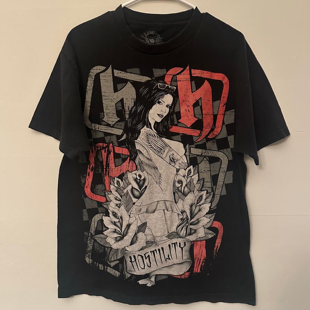 Hostility hot girl ￼Y2K graphic streetwear